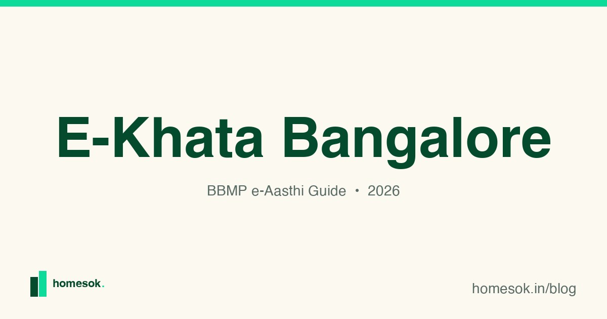 E-Khata Bangalore: Apply Online via BBMP e-Aasthi 2026