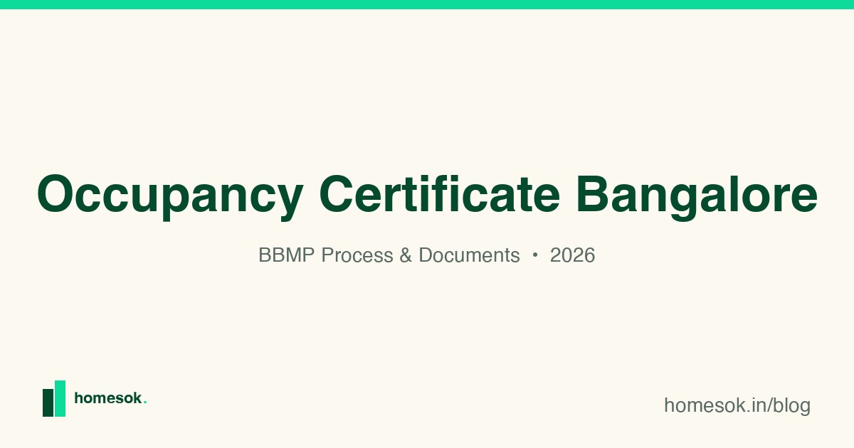 Occupancy Certificate Bangalore: BBMP Process & Documents 2026